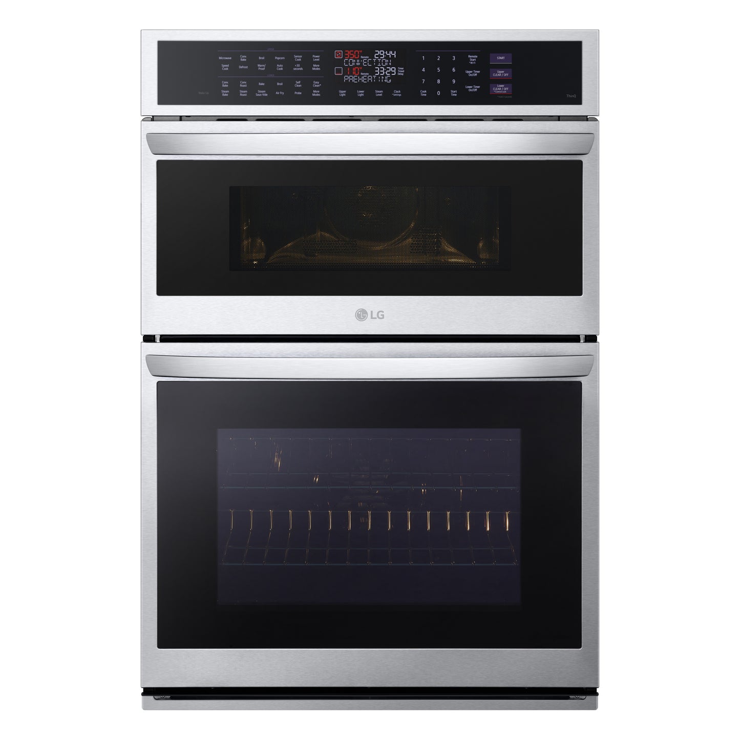 1.7/4.7 cu. ft. Smart Combination Wall Oven with InstaView®, True Convection, Air Fry, and Steam Sous Vide WCEP6427F