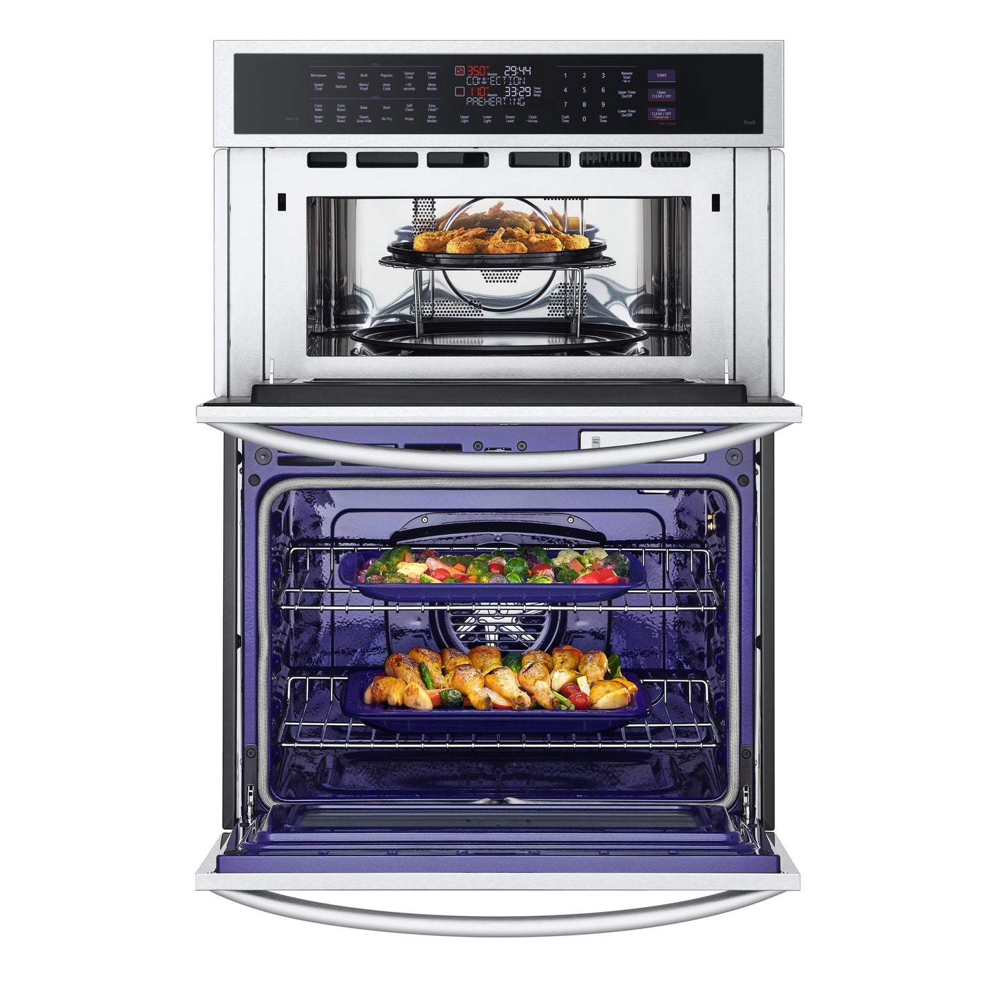 1.7/4.7 cu. ft. Smart Combination Wall Oven with InstaView®, True Convection, Air Fry, and Steam Sous Vide WCEP6427F