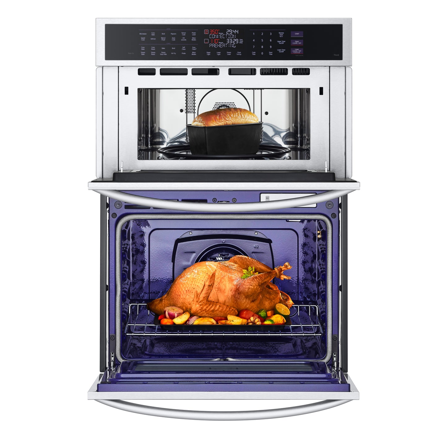 1.7/4.7 cu. ft. Smart Combination Wall Oven with InstaView®, True Convection, Air Fry, and Steam Sous Vide WCEP6427F