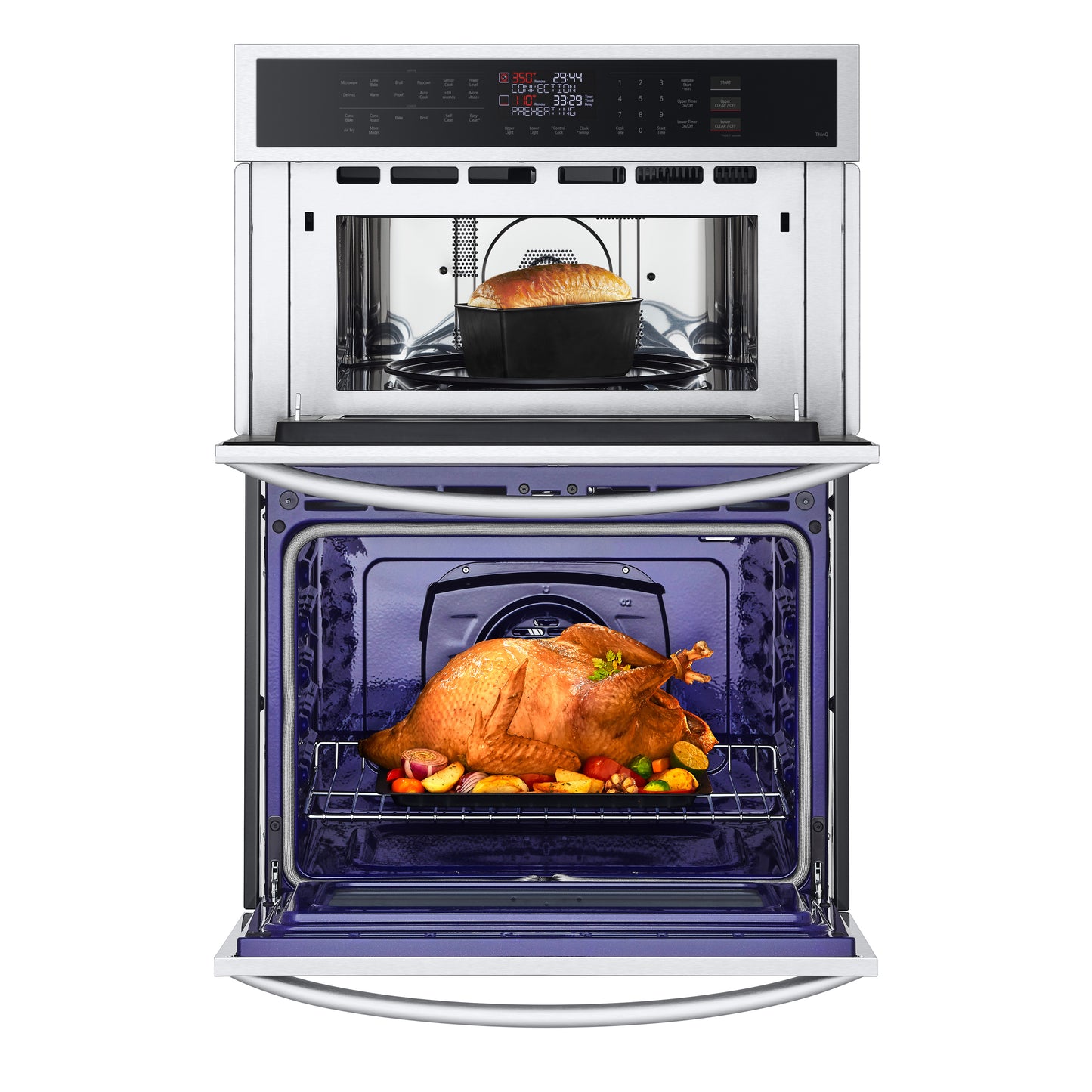 1.7/4.7 cu. ft. Smart Combination Wall Oven with Convection and Air Fry WCEP6423F