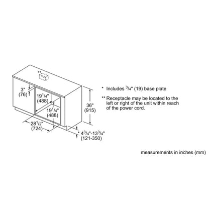 500 Series, Built In Microwave Oven, 30'', Stainless Steel HMB50152UC