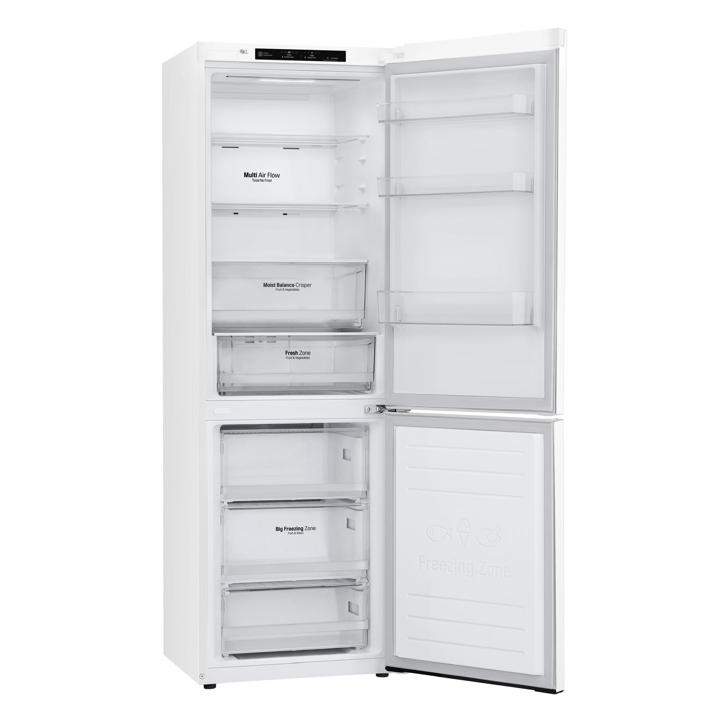 24" Counter Depth Bottom Freezer Refrigerator with DoorCooling+, 12 cu. ft. LBNC12231W