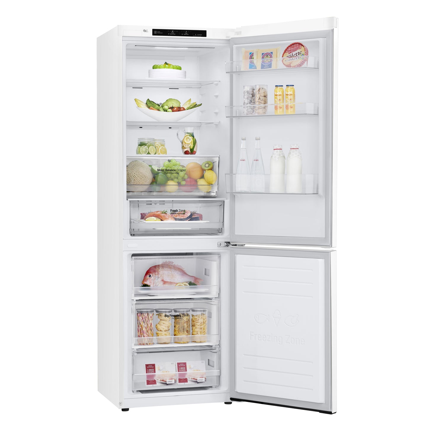 24" Counter Depth Bottom Freezer Refrigerator with DoorCooling+, 12 cu. ft. LBNC12231W