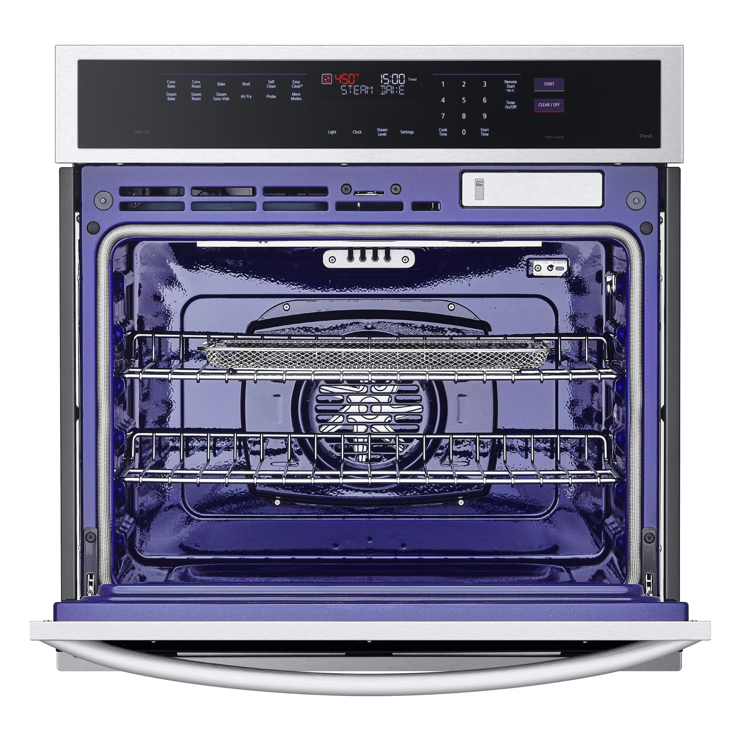 4.7 cu. ft. Smart Single Wall Oven with InstaView®, True Convection, Air Fry, and Steam Sous Vide WSEP4727F