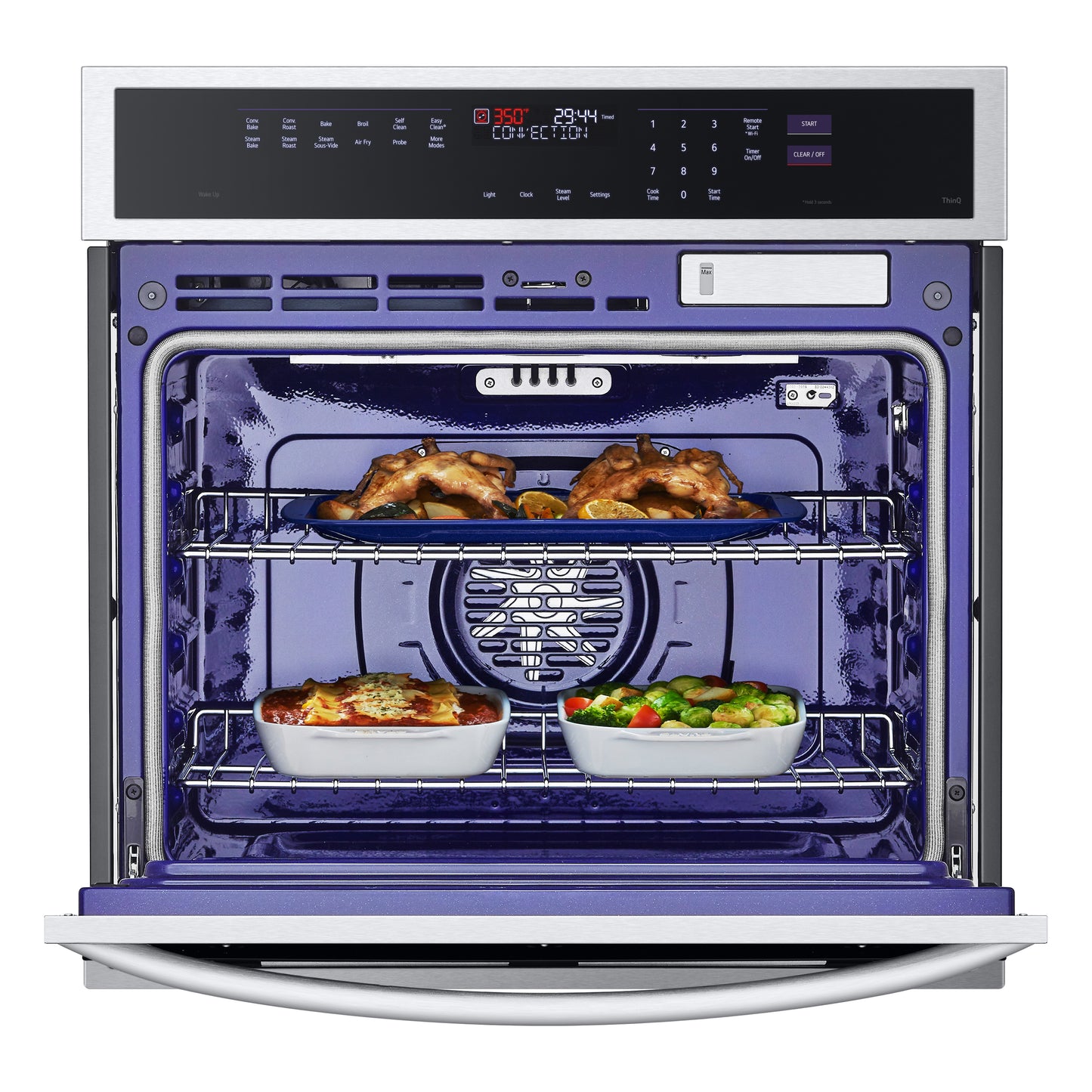 4.7 cu. ft. Smart Single Wall Oven with InstaView®, True Convection, Air Fry, and Steam Sous Vide WSEP4727F