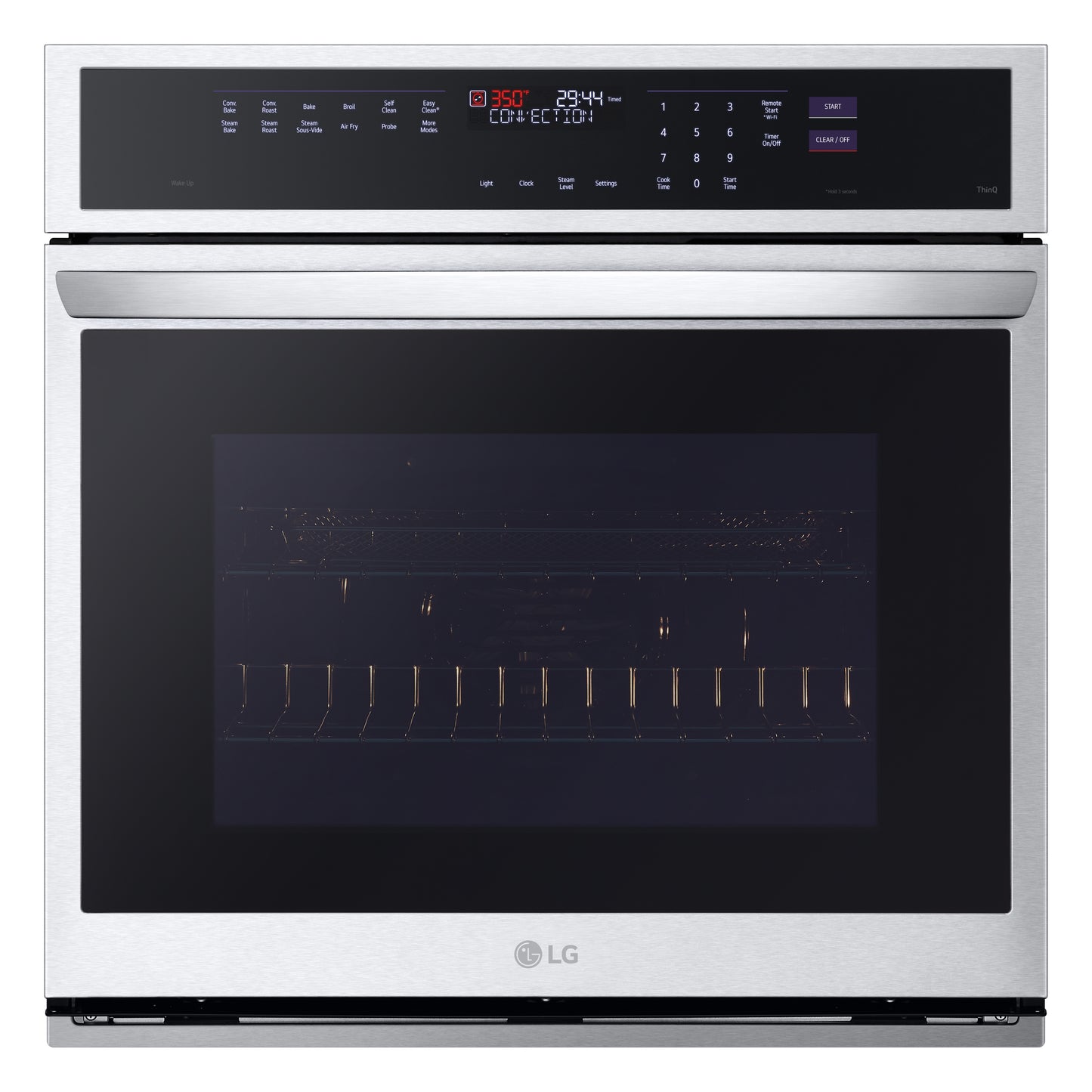 4.7 cu. ft. Smart Single Wall Oven with InstaView®, True Convection, Air Fry, and Steam Sous Vide WSEP4727F